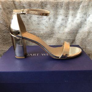 Stuart Weitzman Nearlynude Pale Gold Glass
